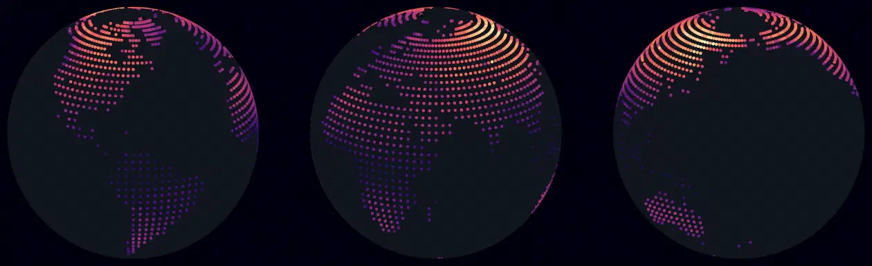 Sample points on the globe