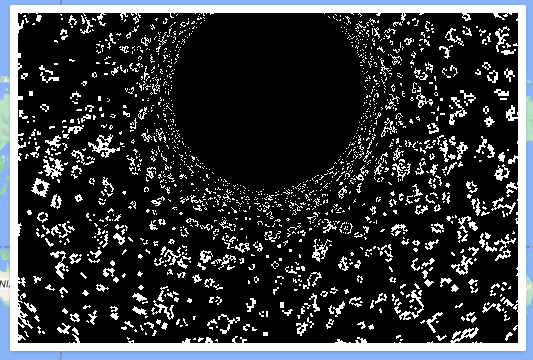 Conway's Game of Life in a weird circular projection