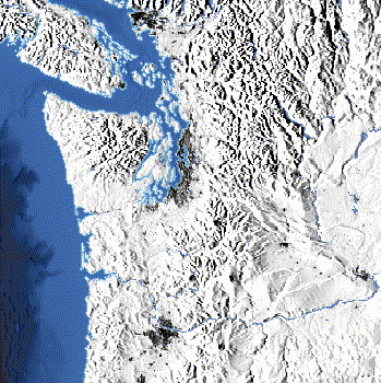 Simulated sea level rise in the Pacific Northwest